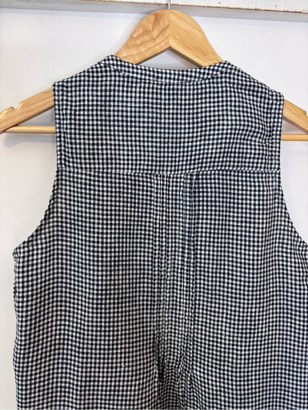 Quince European Linen Black and White Gingham Swing Dress - Picture 9 of 9
